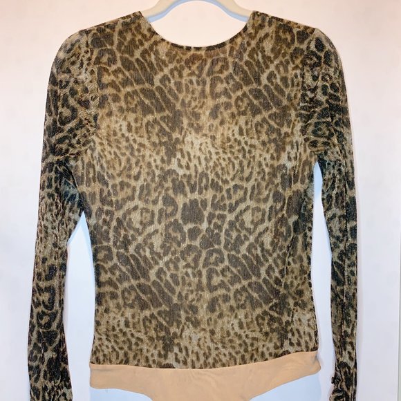 Scripted Cheetah Sparkly Body Suit - Picture 5 of 8